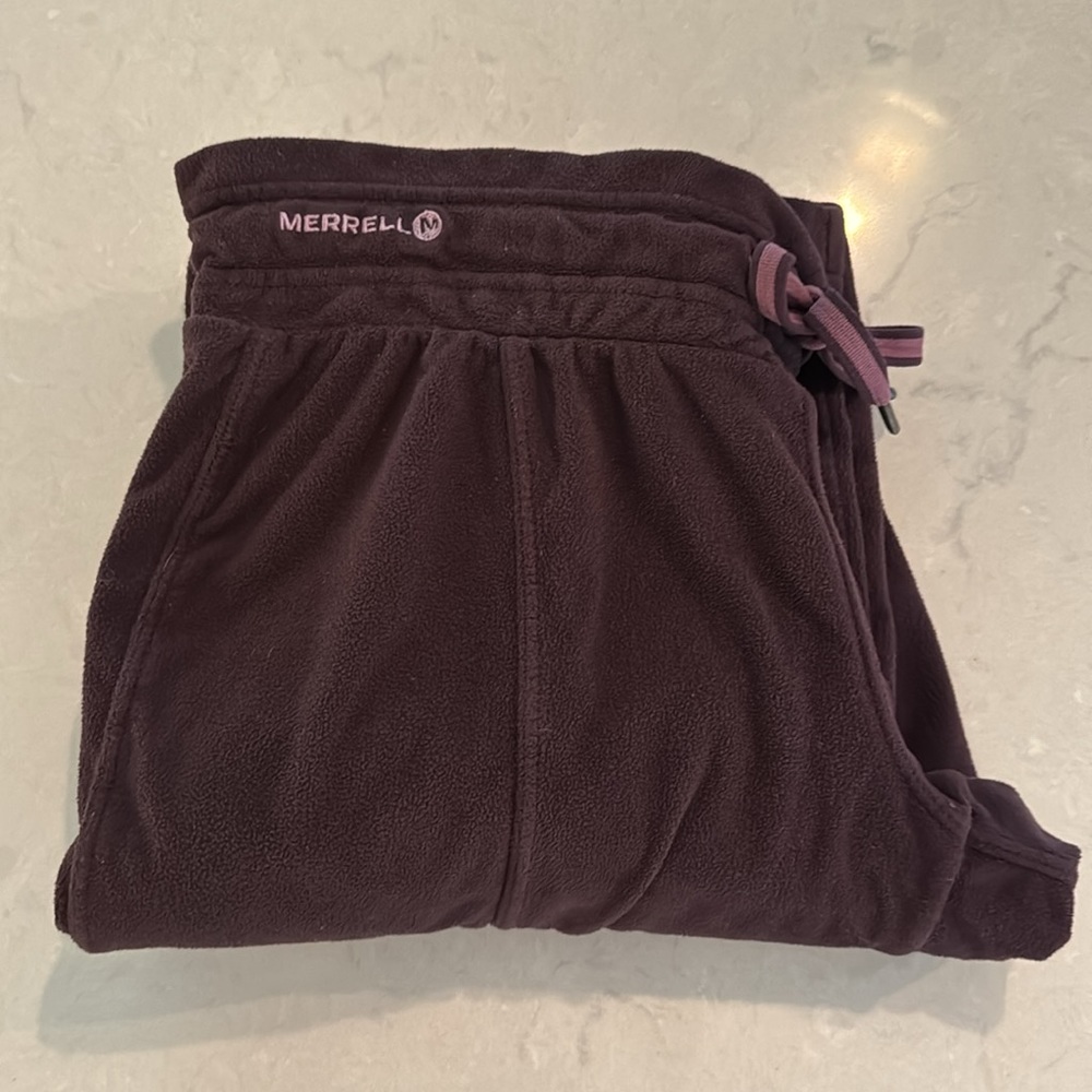 Merrell Fleece Women's Aeroblock Pants Size Small Dark Purple